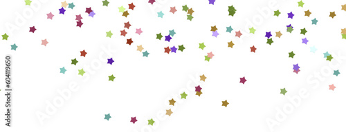 colorful Stars - Festive christmas card. Isolated illustration white background. -