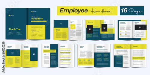 HR Employee Handbook Employee Handbook Design with Yellow Accent