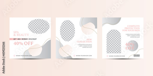 Editable modern template discount promo template for social media post banner elegant sale