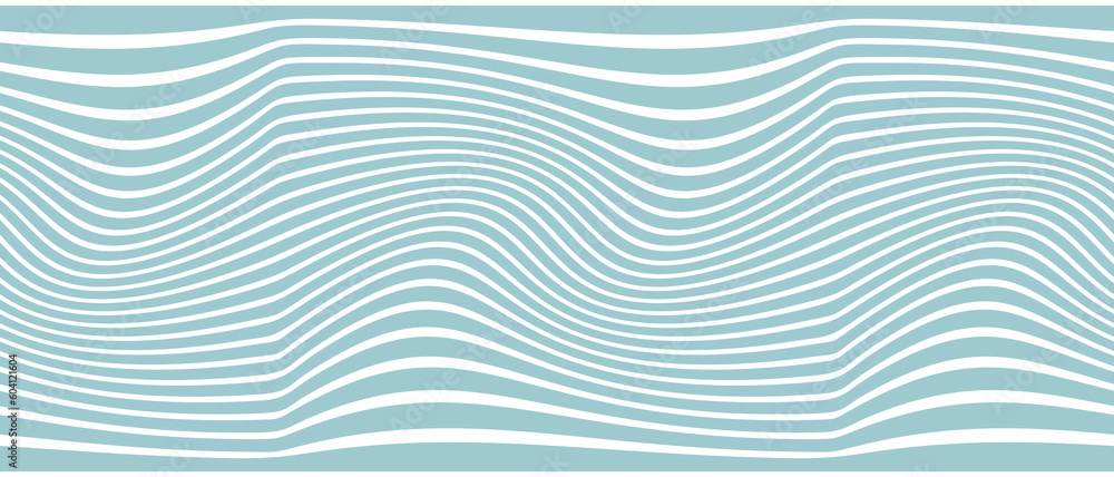 Abstract Geometric Seamless Vector Pattern. Light Blue Wavy Stripes isolated on a White Background. Irregular Infantile Style Waves. Opal Blue and White Groovy Retro Repeatable Striped Print. Abstract Geometric Seamless Vector Pattern. Light Blue Wavy Stripes isolated on a White Background. Irregular Infantile Style Waves. Opal Blue and White Groovy Retro Repeatable Striped Print.