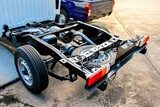 Steel frame chassis of pickup car