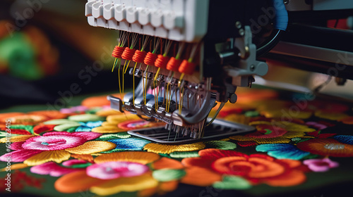 Automatic embroidery machine. Generative Ai