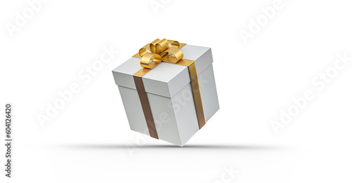 Giftbox with bow isolated