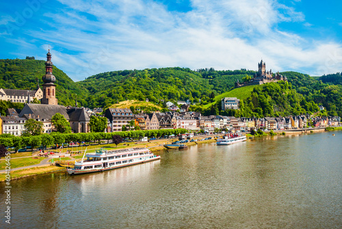 Cochem town aerial view  Germany