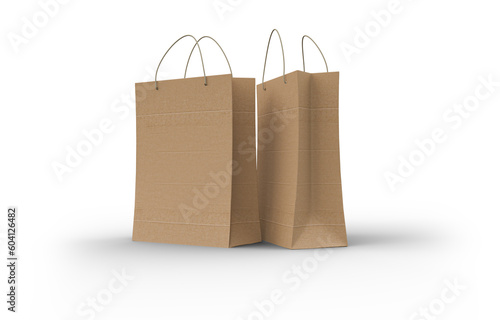 pair of shopping bags isolated