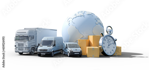 Urgent International road transportation, isolated