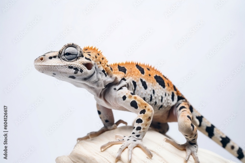 leopard gecko on a rock