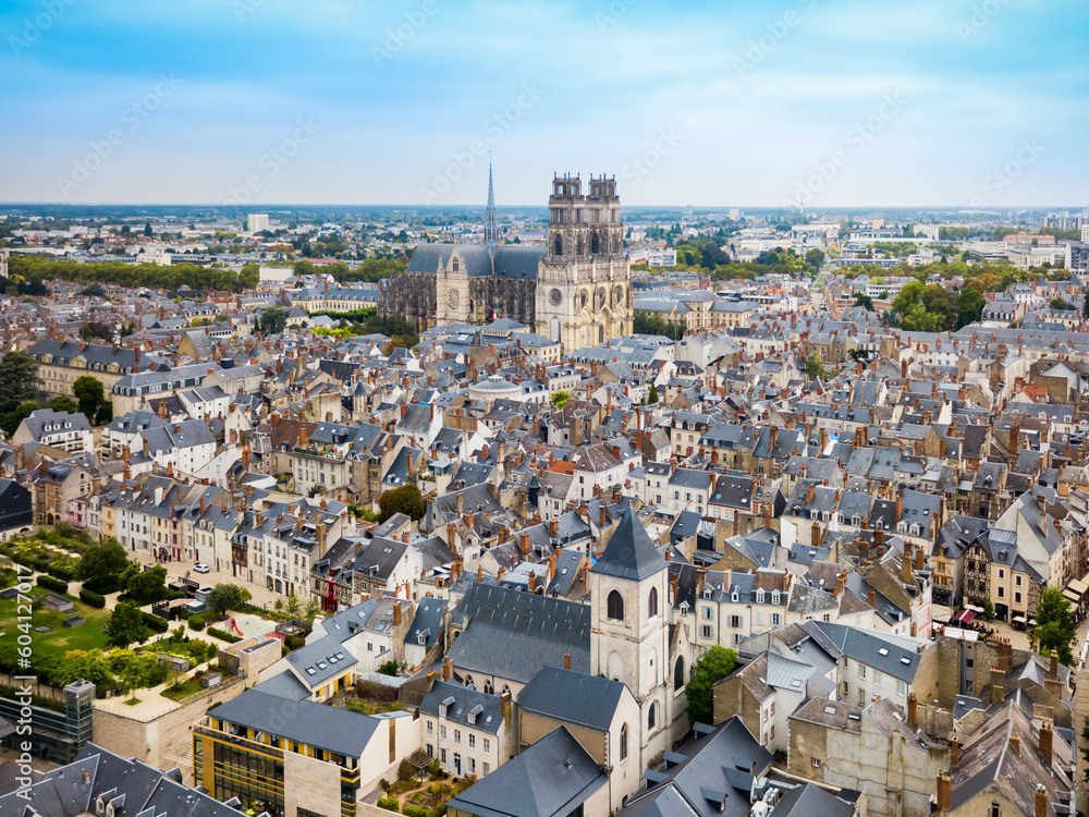 Orleans aerial panoramic view, France