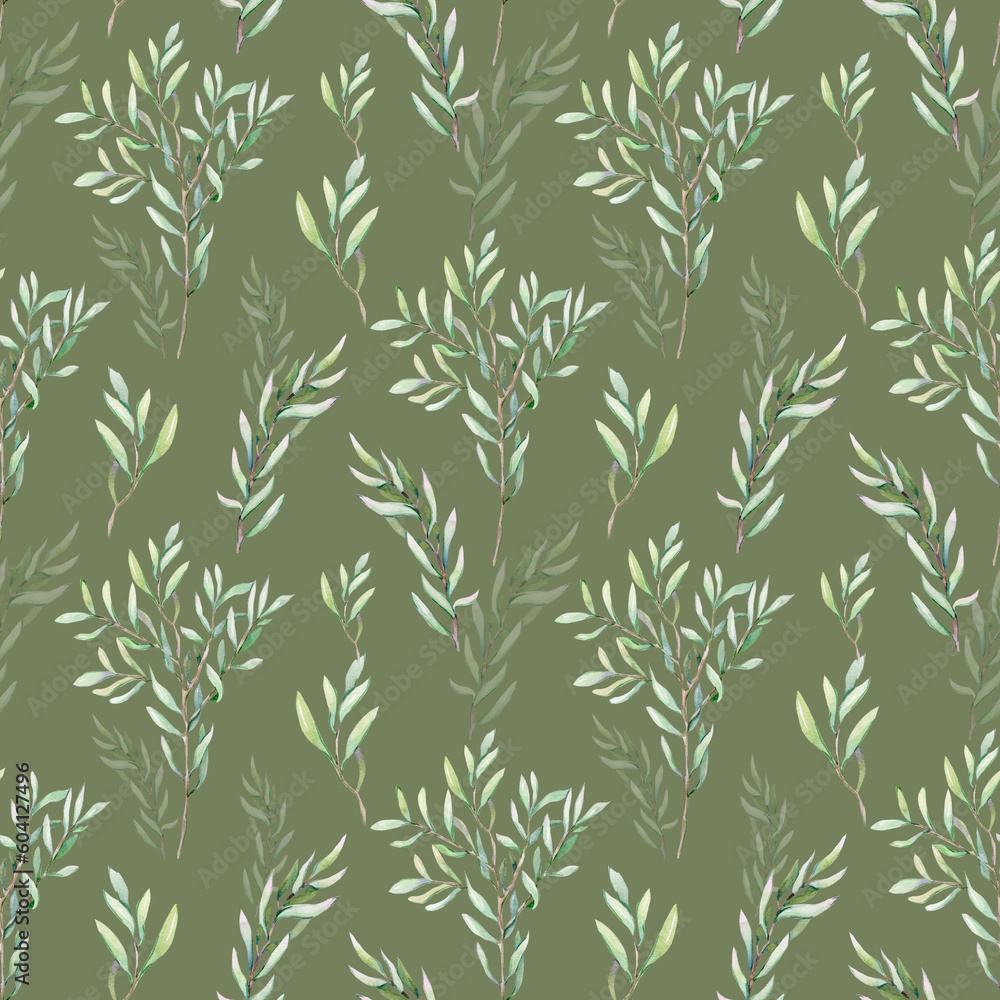 Seamless pattern with leaves Seamless pattern with leaves