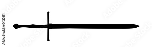 sword silhouette - vector illustration