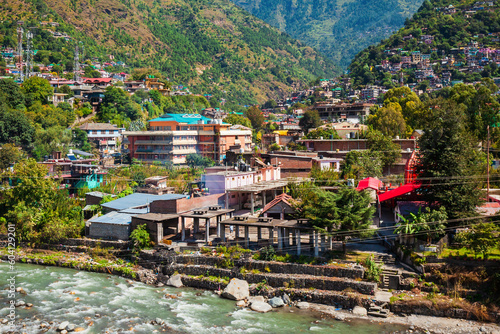 Beas river near Kullu town, India photo