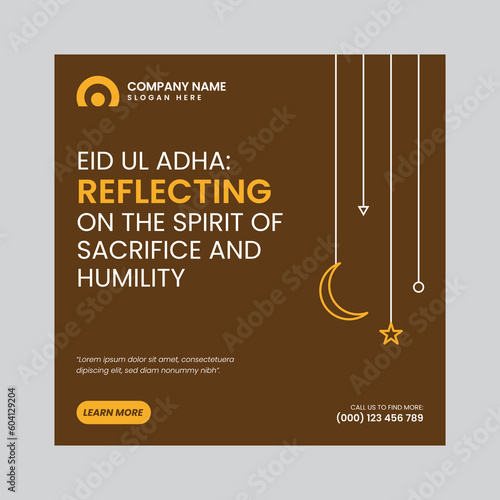 Eid Ul Adha Post Design Template for Social Media photo