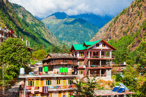 Local houses in Kasol village, India