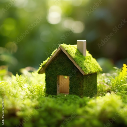 Enchanting Eco-Friendly Wood and Moss Tiny Houses  Generative Ai 