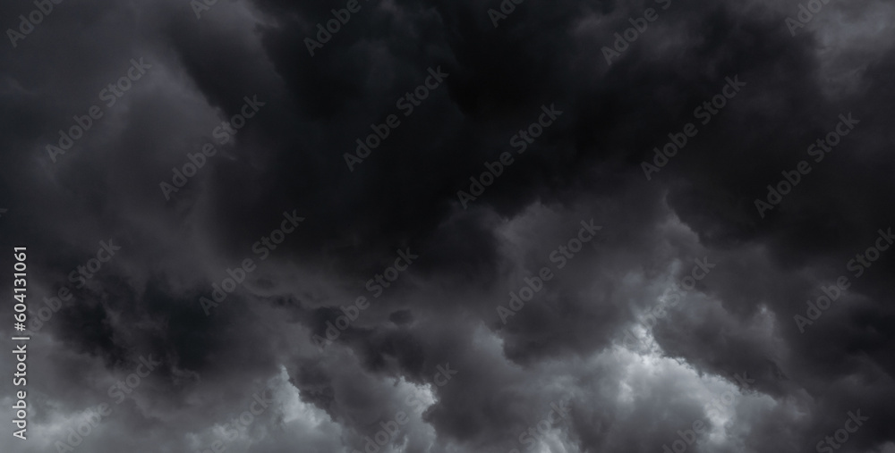 dark clouds make sky in black. Heavy rain thunderstorm . Pattern of clouds overcast predict tornado, Hurricane or thunderstorm and rainy. dark clouds make sky in black. Heavy rain thunderstorm . Pattern of clouds overcast predict tornado, Hurricane or thunderstorm and rainy.