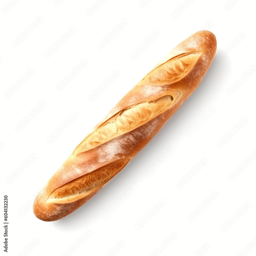 Baguette bread on white background isolated image Baguette bread on white background isolated image