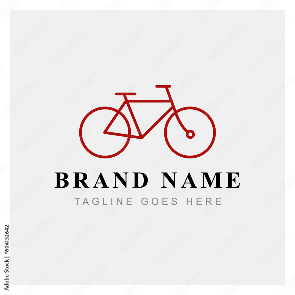 Bicycle logo flat vector design Bicycle logo flat vector design
