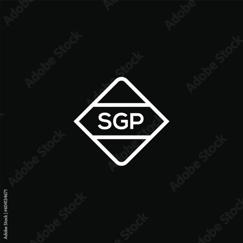 SGP letter design for logo and icon.SGP monogram logo.vector illustration with black background. photo