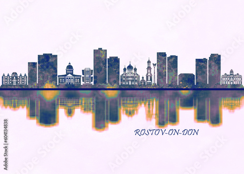 Принти на полотні Rostov-on-Don Skyline