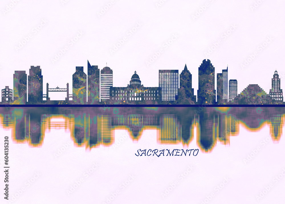 Sacramento Skyline. Cityscape Skyscraper Buildings Landscape City Background Modern Art Architecture Downtown Abstract Landmarks Travel Business Building View Corporate Sacramento Skyline. Cityscape Skyscraper Buildings Landscape City Background Modern Art Architecture Downtown Abstract Landmarks Travel Business Building View Corporate
