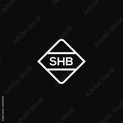 SHB letter design for logo and icon.SHB monogram logo.vector illustration with black background. photo