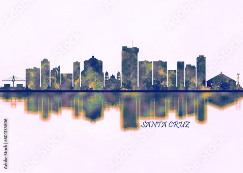 Santa Cruz de la Sierra Skyline. Cityscape Skyscraper Buildings Landscape City Background Modern Art Architecture Downtown Abstract Landmarks Travel Business Building View Corporate