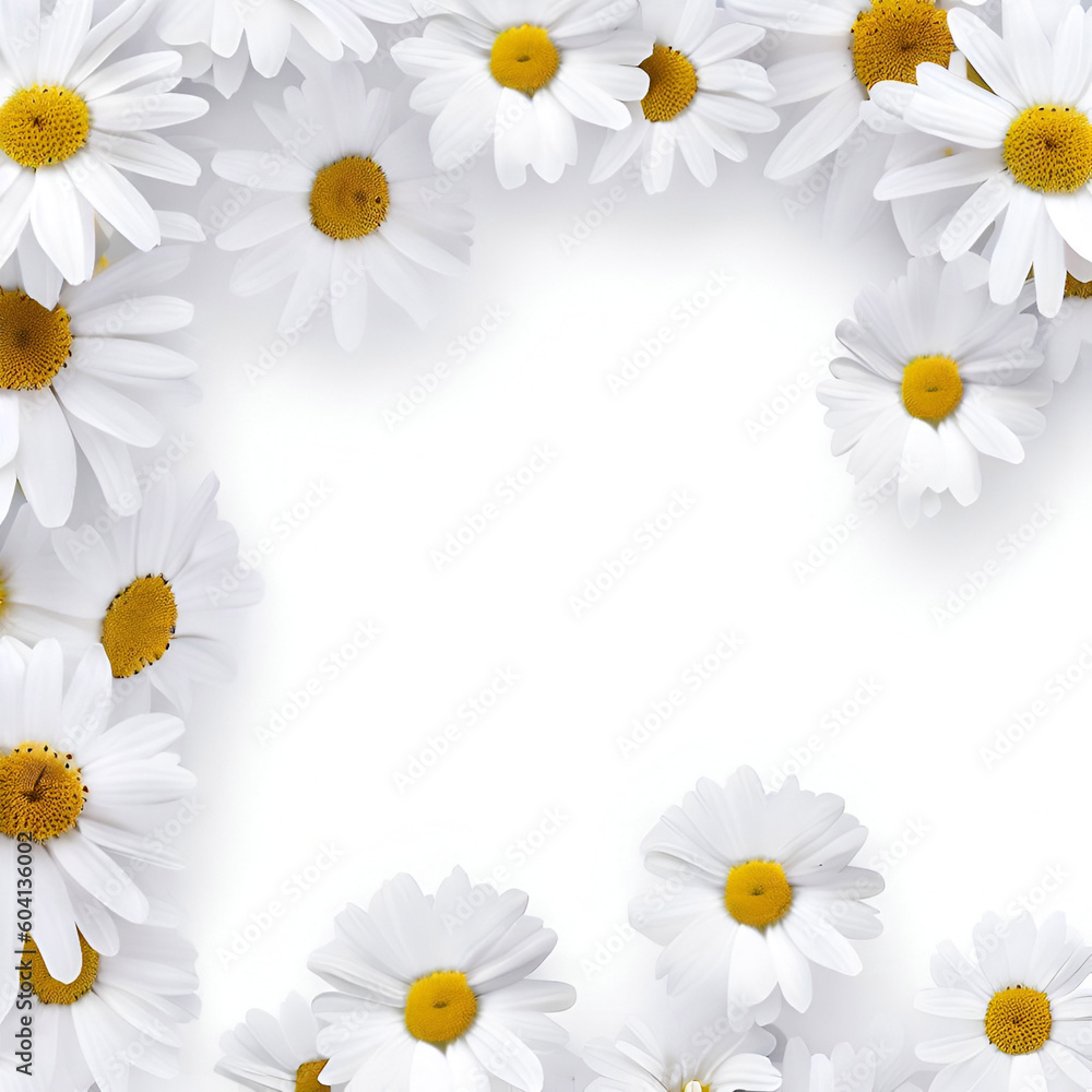 Obraz premium Aerial Shot of Flowers with Designated Blank Space