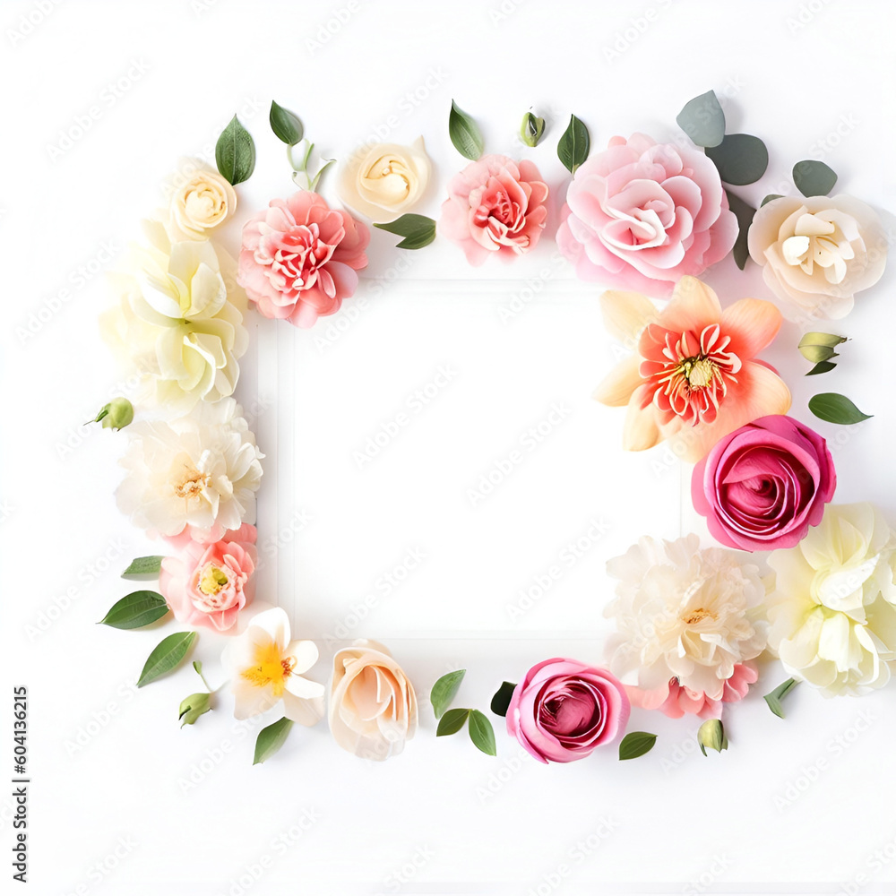 Blank Area amidst Vibrant Flowers Blank Area amidst Vibrant Flowers