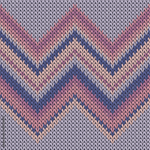 Handicraft zig zal lines knitting texture