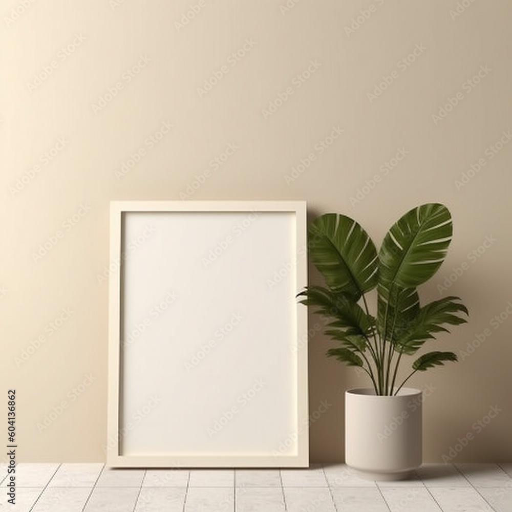Mock up Poster with minimal decor close up in home interior background,Scandi boho style interior background, coastal boho style interior,modern beige home interior, living room interior, 3D render Mock up Poster with minimal decor close up in home interior background,Scandi boho style interior background, coastal boho style interior,modern beige home interior, living room interior, 3D render