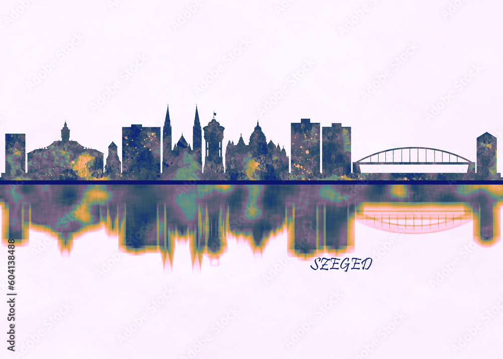 Szeged Skyline. Cityscape Skyscraper Buildings Landscape City Background Modern Art Architecture Downtown Abstract Landmarks Travel Business Building View Corporate