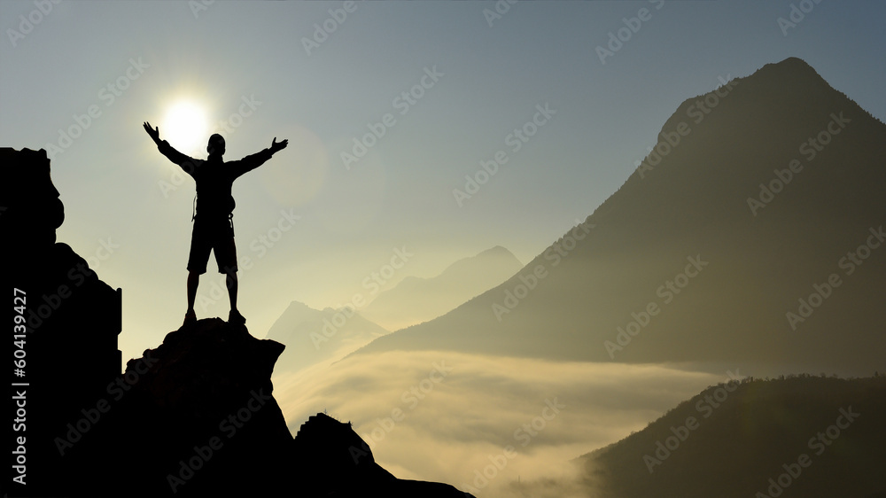 successful person who reaches heights despite difficulties