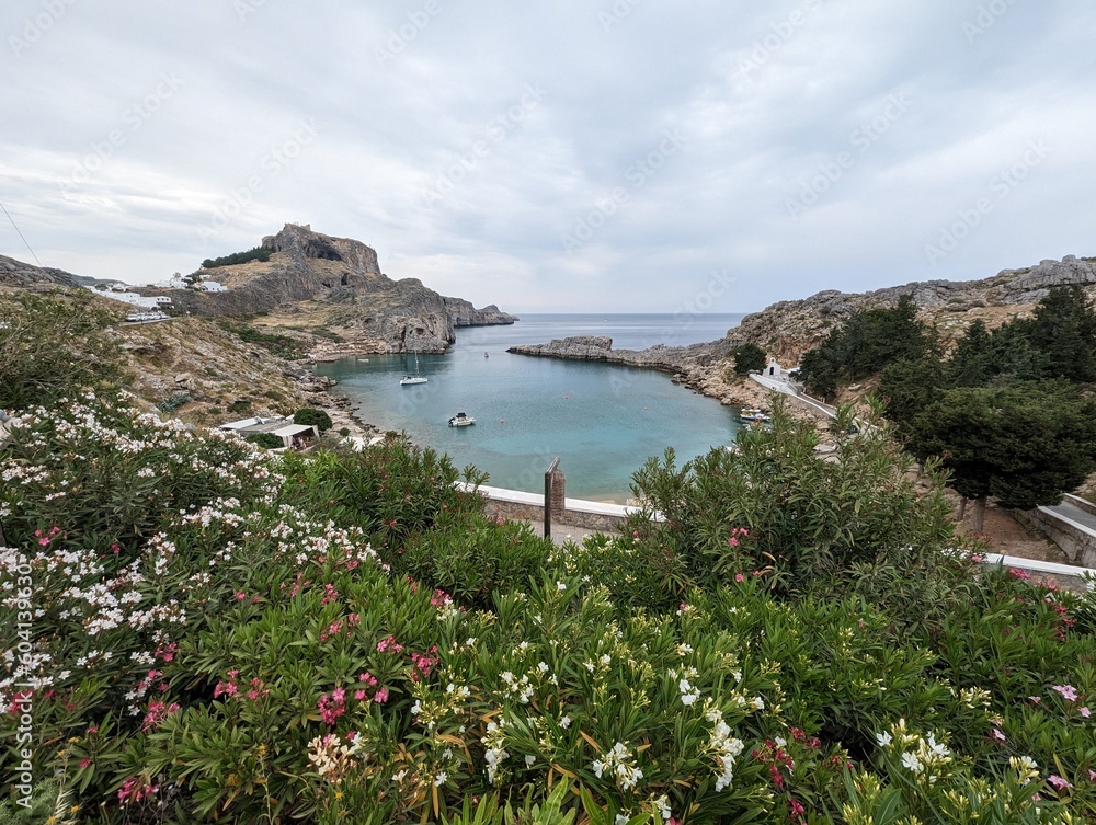 Relaxed, atmospheric little bay in Rhodes, where you can also go diving.