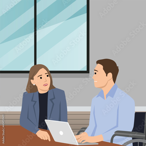 Coworking, team, training, discussion, business concept. Team young businesspeople businessman woman coworkers partners colleagues talking working together. Teamwork and office meeting