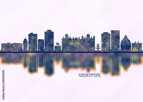 Udaipur Skyline. Cityscape Skyscraper Buildings Landscape City Background Modern Art Architecture Downtown Abstract Landmarks Travel Business Building View Corporate