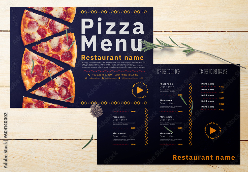 Restaurant Menu Layout Stock Template | Adobe Stock