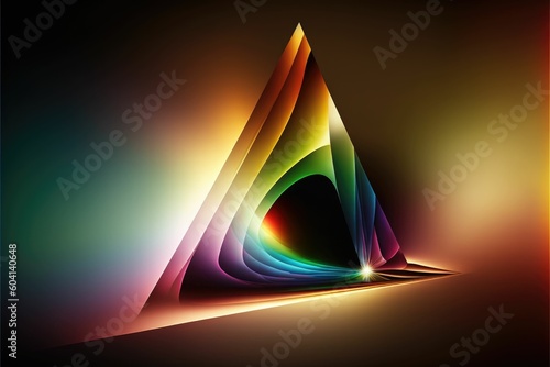 Prismatic Light and Gradient: An Abstract Expression of Vibrant Colors and Shimmering Hues