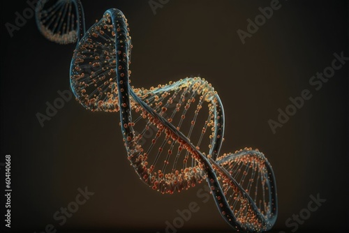 Detailed and Realistic 8K Image of a DNA String photo