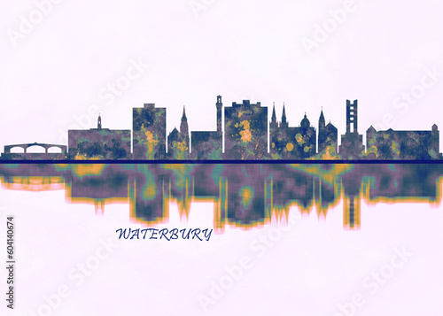 Waterbury Skyline. Cityscape Skyscraper Buildings Landscape City Background Modern Art Architecture Downtown Abstract Landmarks Travel Business Building View Corporate photo