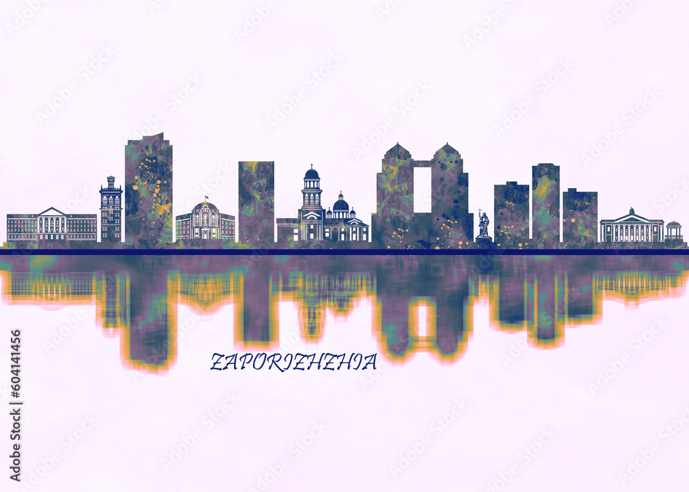 Zaporizhzhia Skyline. Cityscape Skyscraper Buildings Landscape City Background Modern Art Architecture Downtown Abstract Landmarks Travel Business Building View Corporate Zaporizhzhia Skyline. Cityscape Skyscraper Buildings Landscape City Background Modern Art Architecture Downtown Abstract Landmarks Travel Business Building View Corporate