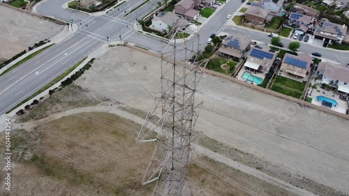 Electrical Tower with City in the background 