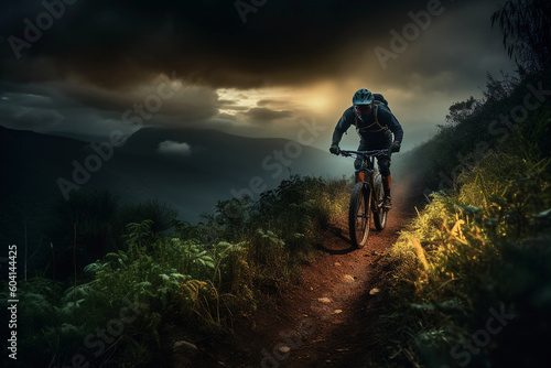 Pro mountain biker - Embracing the Freedom of Two Wheels - Created by AI © Karol