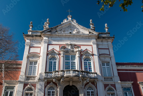 Facade of Catholic church in Lisbon, Portugal
