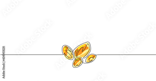 Vector illustration with the amber stones. Line art with the wood resin.	
