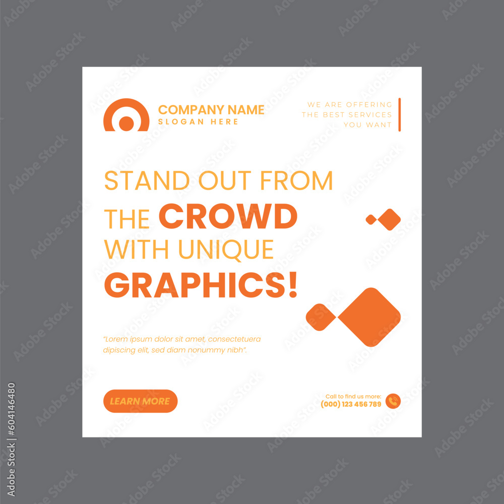 Obraz premium Graphic Designing Social Media Post Design Template