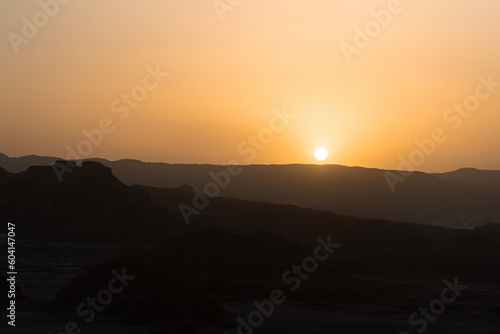 Beautiful sunset in Sinai mountains  Egypt