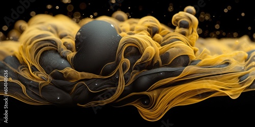 Black and gold luxury abstr...