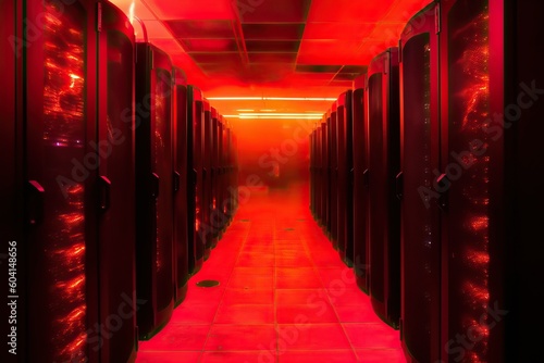 Overheated data center with...
