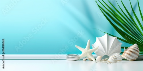 Summer background in turquo...