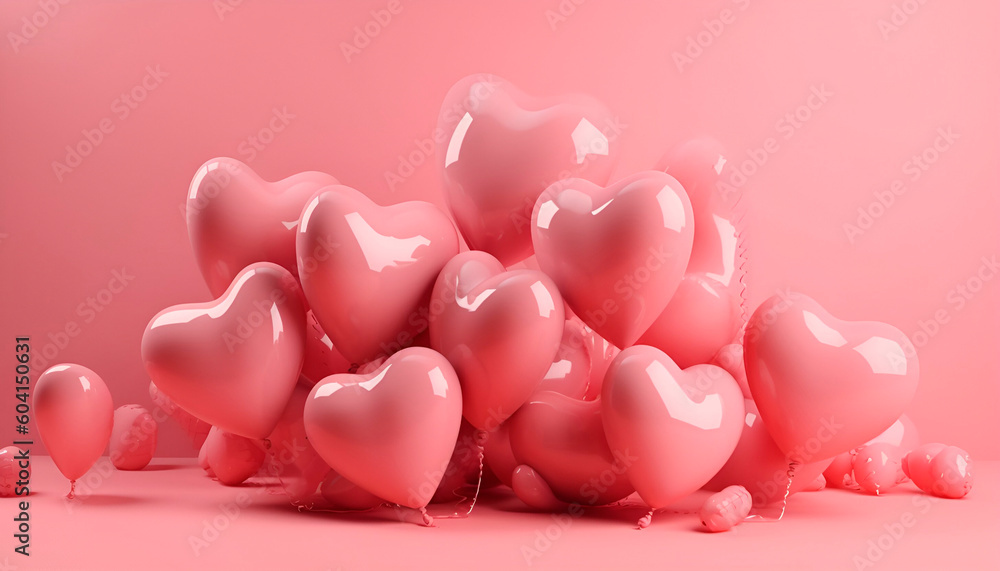 Background romântico balões rosa
